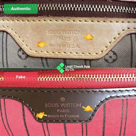 how to tell if a louis vuitton favorite is real|authentic Louis Vuitton luggage tag.